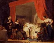 Alexandre-Evariste Fragonard Cardinal Mazarin at the Deathbed of Eustache Le Sueur oil painting picture wholesale